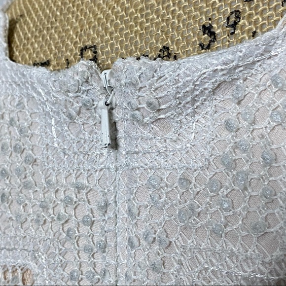 Tadashi Shoji Too White Gray Gown - Picture 9 of 13